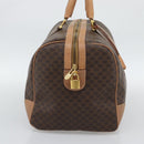CELINE Macadam Boston Bag PVC Leather Brown Gold Tone Auth ka5345A-4