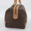 CELINE Macadam Boston Bag PVC Leather Brown Gold Tone Auth ka5345A-5