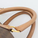CELINE Macadam Boston Bag PVC Leather Brown Gold Tone Auth ka5345A-8