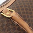 CELINE Macadam Boston Bag PVC Leather Brown Gold Tone Auth ka5345A-9