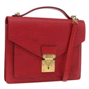 LOUIS VUITTON Epi Monceau 28 Hand Bag 2way Red M40783 LV Auth ka5346-1