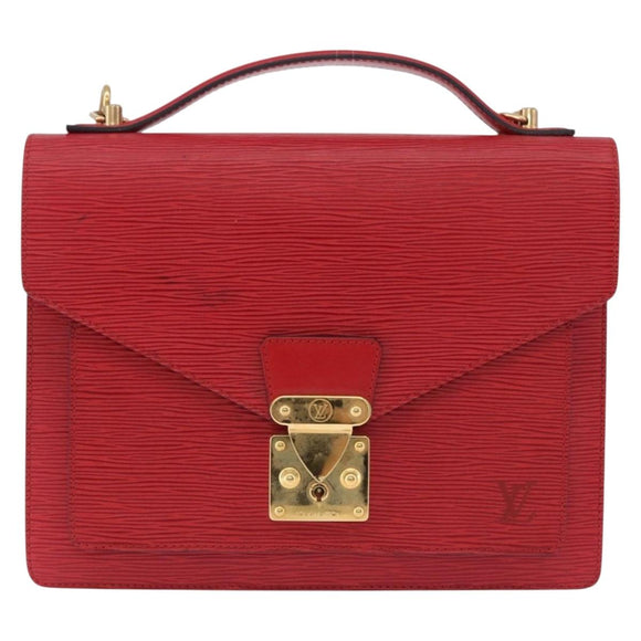 LOUIS VUITTON Epi Monceau 28 Hand Bag 2way Red M40783 LV Auth ka5346