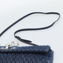 Miu Miu Denim Shoulder Bag 2way Blue Silver Auth ka5347V-15