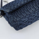 Miu Miu Denim Shoulder Bag 2way Blue Silver Auth ka5347V-16