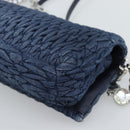 Miu Miu Denim Shoulder Bag 2way Blue Silver Auth ka5347V-17
