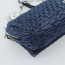 Miu Miu Denim Shoulder Bag 2way Blue Silver Auth ka5347V-18