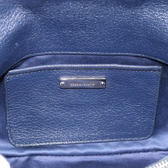 Miu Miu Denim Shoulder Bag 2way Blue Silver Auth ka5347V