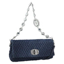 Miu Miu Denim Shoulder Bag 2way Blue Silver Auth ka5347V-1