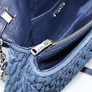 Miu Miu Denim Shoulder Bag 2way Blue Silver Auth ka5347V-26