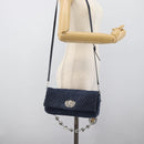 Miu Miu Denim Shoulder Bag 2way Blue Silver Auth ka5347V-29