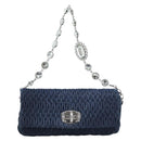 Miu Miu Denim Shoulder Bag 2way Blue Silver Auth ka5347V-13