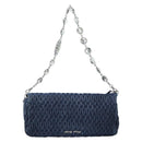 Miu Miu Denim Shoulder Bag 2way Blue Silver Auth ka5347V-2