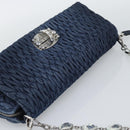 Miu Miu Denim Shoulder Bag 2way Blue Silver Auth ka5347V-6