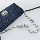 Miu Miu Denim Shoulder Bag 2way Blue Silver Auth ka5347V-7