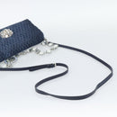 Miu Miu Denim Shoulder Bag 2way Blue Silver Auth ka5347V-8