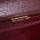 CARTIER Must Line Shoulder Bag Leather Bordeaux Gold Tone Auth ka5348-16