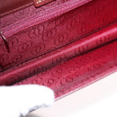 CARTIER Must Line Shoulder Bag Leather Bordeaux Gold Tone Auth ka5348-17