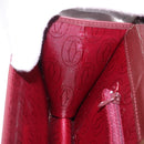CARTIER Must Line Shoulder Bag Leather Bordeaux Gold Tone Auth ka5348-19