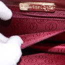 CARTIER Must Line Shoulder Bag Leather Bordeaux Gold Tone Auth ka5348-21