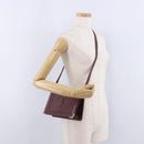 CARTIER Must Line Shoulder Bag Leather Bordeaux Gold Tone Auth ka5348-22