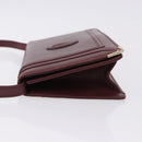 CARTIER Must Line Shoulder Bag Leather Bordeaux Gold Tone Auth ka5348-5