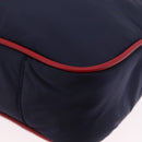 SAINT LAURENT Shoulder Bag Nylon Navy Gold Tone 733294 Auth ka5349M-14