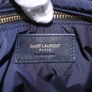 SAINT LAURENT Shoulder Bag Nylon Navy Gold Tone 733294 Auth ka5349M-17