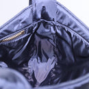 SAINT LAURENT Shoulder Bag Nylon Navy Gold Tone 733294 Auth ka5349M-18