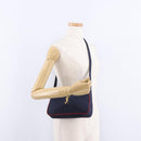 SAINT LAURENT Shoulder Bag Nylon Navy Gold Tone 733294 Auth ka5349M-22