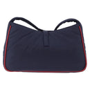 SAINT LAURENT Shoulder Bag Nylon Navy Gold Tone 733294 Auth ka5349M-2