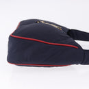 SAINT LAURENT Shoulder Bag Nylon Navy Gold Tone 733294 Auth ka5349M-3