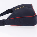 SAINT LAURENT Shoulder Bag Nylon Navy Gold Tone 733294 Auth ka5349M-4