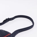 SAINT LAURENT Shoulder Bag Nylon Navy Gold Tone 733294 Auth ka5349M-8