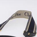Christian Dior Trotter Saddle Hand Bag 2way Navy Gold Tone Auth ka5351M-10