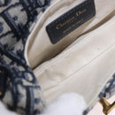 Christian Dior Trotter Saddle Hand Bag 2way Navy Gold Tone Auth ka5351M-19