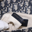 Christian Dior Trotter Saddle Hand Bag 2way Navy Gold Tone Auth ka5351M-22