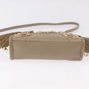 BALENCIAGA Mini City Hand Bag Leather 2way Beige Gold Tone 453293 Auth ka5352V-11