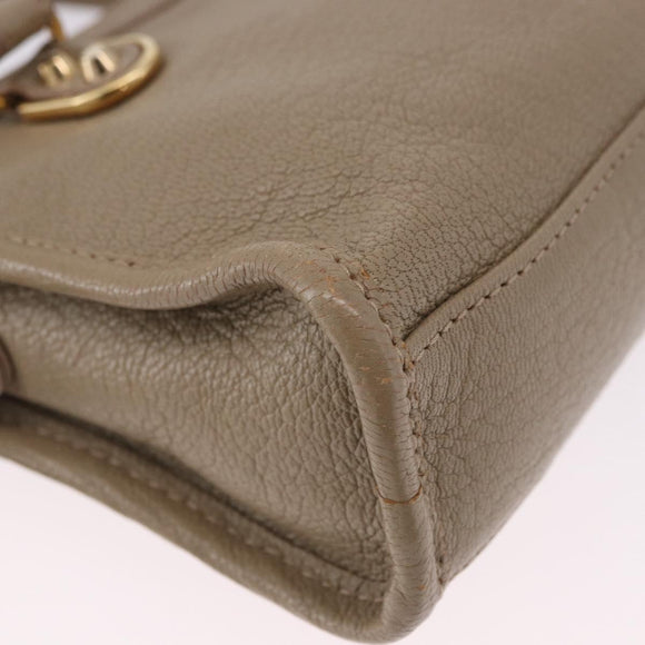 BALENCIAGA Mini City Hand Bag Leather 2way Beige Gold Tone 453293 Auth ka5352V