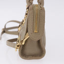 BALENCIAGA Mini City Hand Bag Leather 2way Beige Gold Tone 453293 Auth ka5352V-4