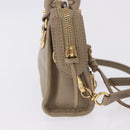 BALENCIAGA Mini City Hand Bag Leather 2way Beige Gold Tone 453293 Auth ka5352V-5