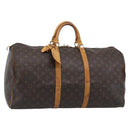 LOUIS VUITTON Monogram Keepall 55 Boston Bag M41424 LV Auth ka5353-1