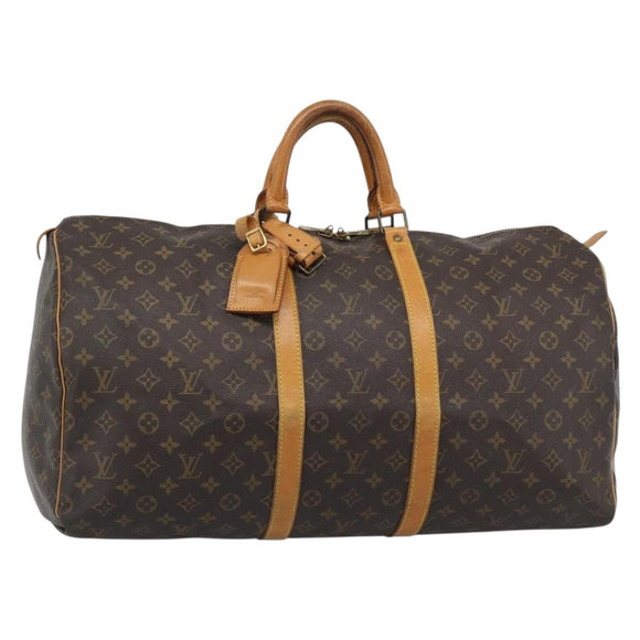 LOUIS VUITTON Monogram Keepall 55 Boston Bag M41424 LV Auth ka5354