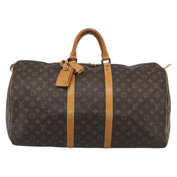 LOUIS VUITTON Monogram Keepall 55 Boston Bag M41424 LV Auth ka5354