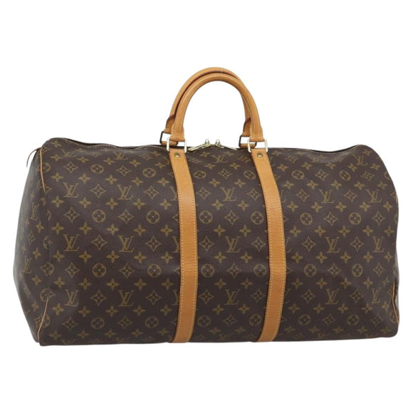 LOUIS VUITTON Monogram Keepall 55 Boston Bag M41424 LV Auth ka5355A