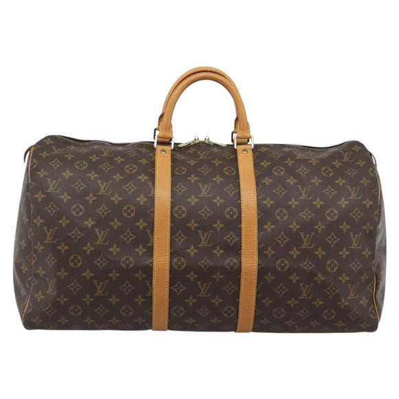 LOUIS VUITTON Monogram Keepall 55 Boston Bag M41424 LV Auth ka5355A