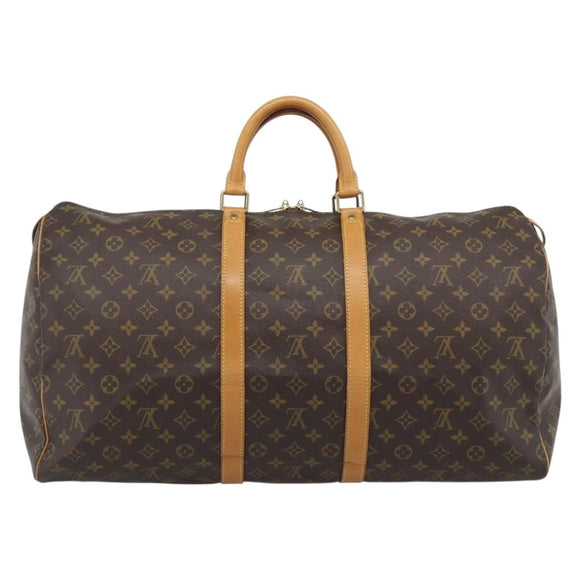 LOUIS VUITTON Monogram Keepall 55 Boston Bag M41424 LV Auth ka5355A