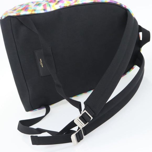 SAINT LAURENT Backpack Leather Multicolor Silver 326865 Auth ka5357M