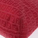 FENDI Zucchino Canvas Tote Bag Red Brown 8BH074 Auth ka5359-14