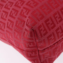 FENDI Zucchino Canvas Tote Bag Red Brown 8BH074 Auth ka5359-15