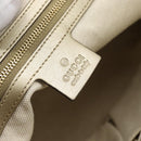 GUCCI GG Canvas Hand Bag Beige Gold Tone 257061 Auth ka5360V-14
